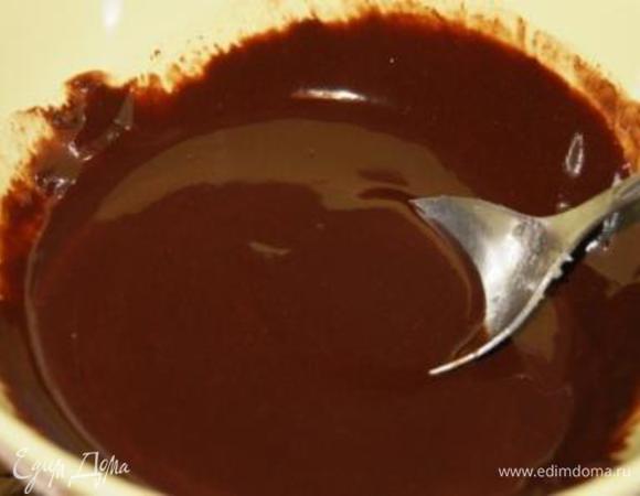 Готовим крем. Шоколад растопить.