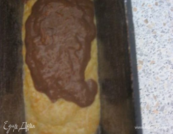 Сверху шоколадно-тыквенное.