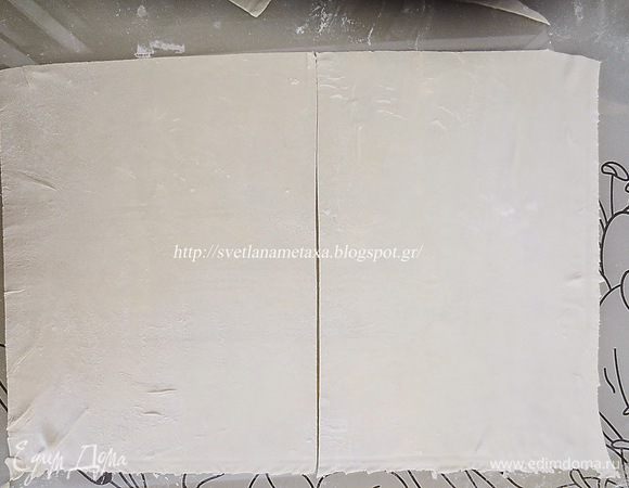 Разрезаем пласт (ЛИСТ) на 2 равные части.