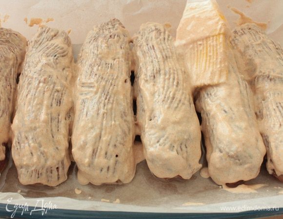 Смазываем приготовленной смесью.