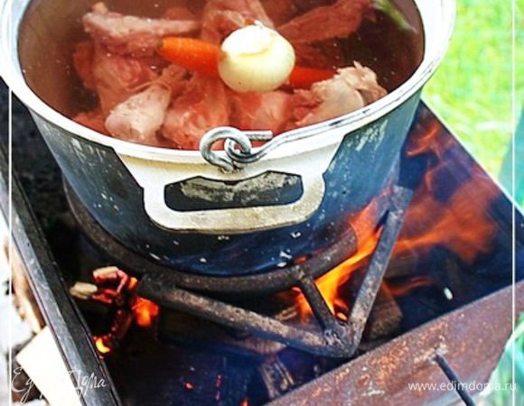 И … поставил я варить бульон. Безо всяких излишеств. Бросил в котел только пару морковок, луковку, да соли с перцем…, который, знаете наверняка, шариками такими сморщенными выглядит. 