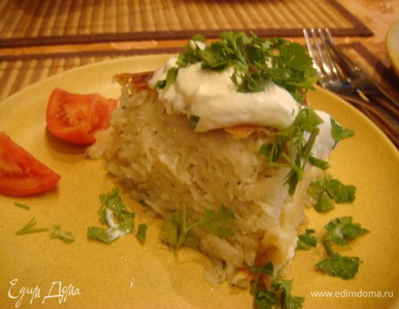 Можно подать со сметаной и зеленью,как самостоятельное блюдо.
Приятного Аппетита!!!