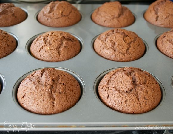 Кексики замечательно поднимаются во время выпечки! 