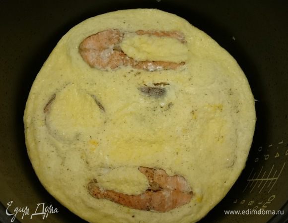 Включаем мультиварку на 120 градусов на 35 минут.
Все готово.
Также можно добавить зелень и посыпать сверху тертым сыром.

Приятного аппетита!!!