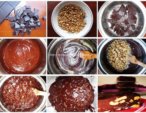 Шоколад поломать на кусочки