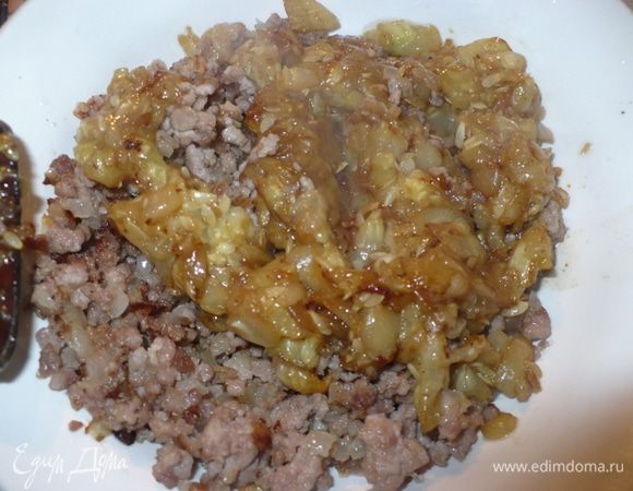 Смешать с фаршем, получилась начинка.