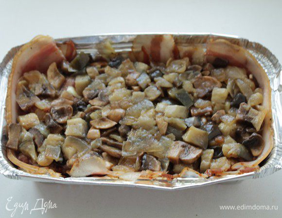 Снова баклажаны с грибами и снова 1 ч.л желатина.