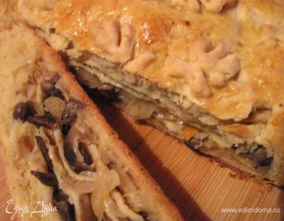 Вот кусочек кулебяки.