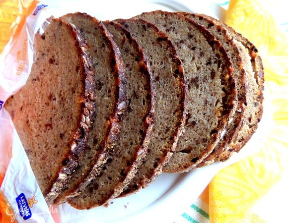 Хлеб был дома многозерновой,очень подходит для данной начинки!