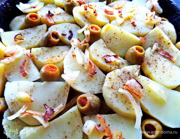 Третий слой картофеля...