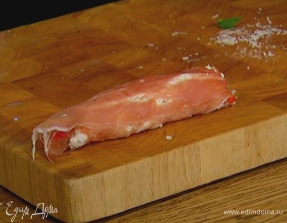 Свернуть в рулетики и отправить в холодильник.