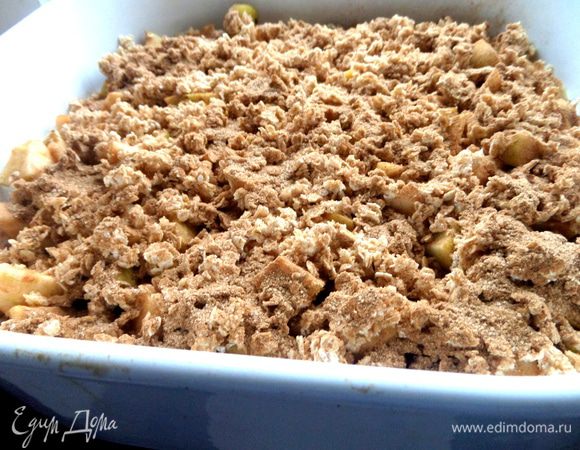 Сахар смешиваем с корицей и ванилью, посыпаем сверху равномерно. Сахар можно и увеличить, кто любит!