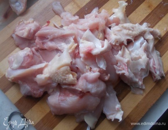 Вот такие кусочки мяса получились.