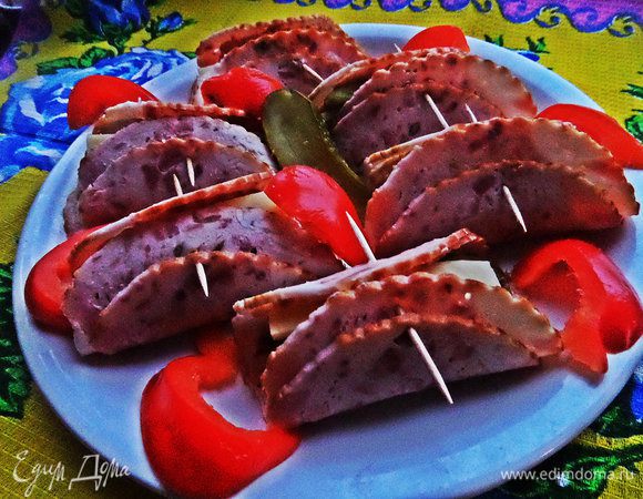 Бесхлопотная закусочка готова! Если гостям понравилось, можно тут же приготовить ещё столько же)).