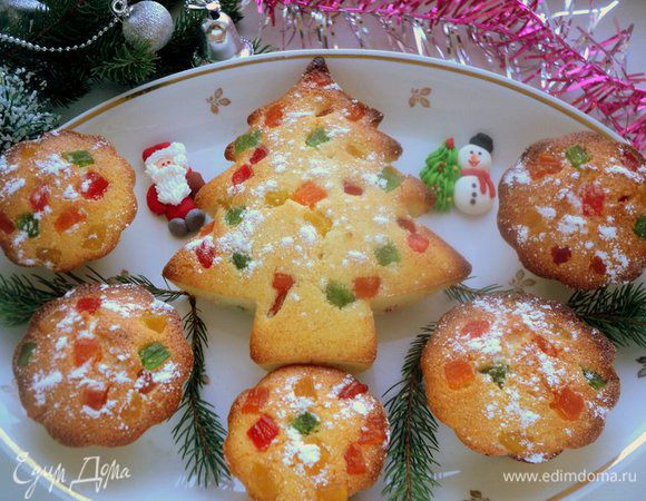 Готовые маффины остудить и выложить на блюдо. Сверху можно посыпать сахарной пудрой.