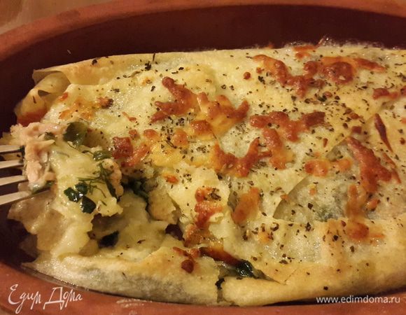 Приятного аппетита! Получилось, по мне, жирновато, в следующий раз не буду смазывать промежуточный слой маслом
 Просто переживала, что сухо будет:) А вообще, очень вкусно вышло.