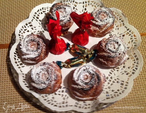 Вот такие розочки получились для утреннего чая/кофе.