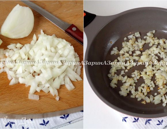 Лук очистить, порубить и пассеровать на сливочном масле. Остудить.