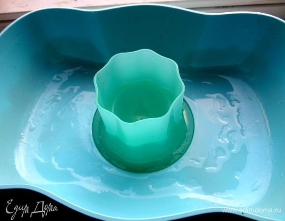 Форму для желе смазываем растительным маслом без запаха. Форма 16 см на 24 см.