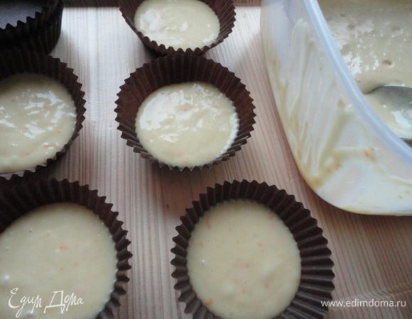 Разложить по формочкам и выпекать при 170° 15-20 мин.
Приятного аппетита:)