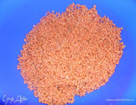 Чечевицу промыть.