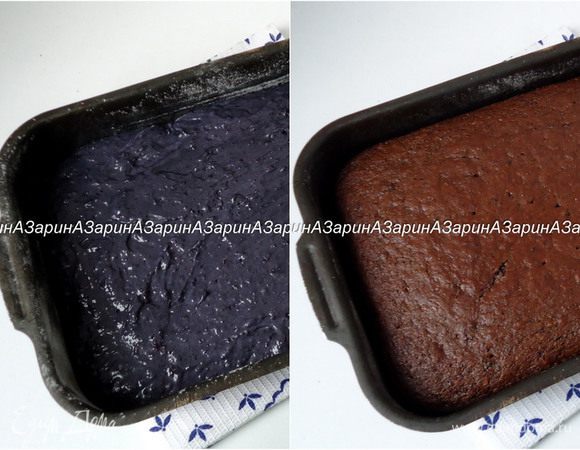 Выложить тесто в квадратную форму 18*25 см или круглую d = 24 -26 см, смазанную маслом и обсыпанную мукой.
Выпекать в заранее разогретой духовке при 180 гр., 40 минут. 
Готовый пирог вынуть из формы и остудить на решетке.