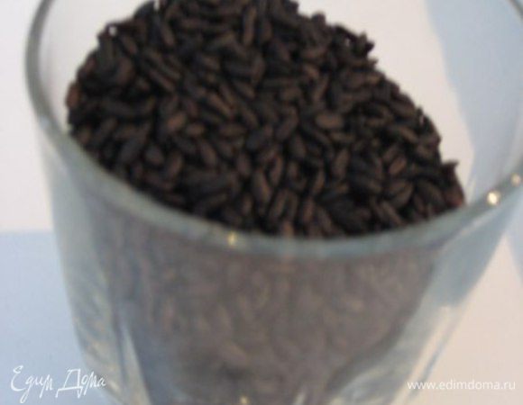 Пока готовится рис, отварить черный рис Венере.