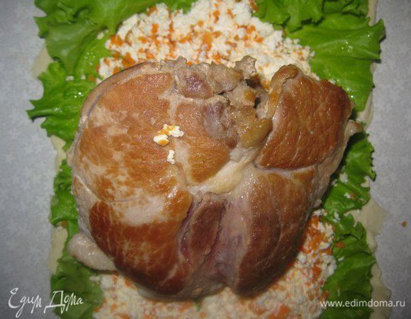 Сверху выложить кусок филе. 