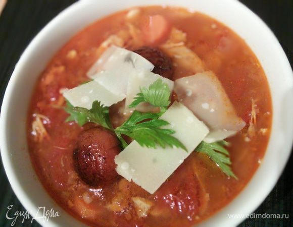 При подаче притрусить зеленью петрушки и хлопьями пармезана. Приятного аппетита! 