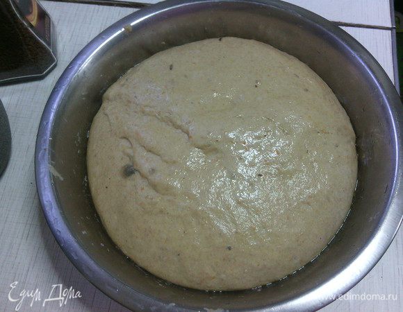 После расстойки.