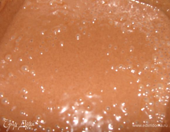 Накрываем вторым коржом. Выливаем вторую часть мусса. Я в эту вторую часть еще бисквитную крошку от обрезков добавила! А можно не накрывать, если вылить весь творожный мусс на первый корж и сразу полить сметанным муссом. Получиться меньше теста в торте. Это на ваш вкус.

Готовим сметанный мусс. Желатин замочить в 30 мл воды. Дать набухнуть, согласно инструкции. Я пользуюсь быстрорастворимым желатином. Шоколад поломать и высыпать в сметану. Отправляем на слабый огонь, растапливаем шоколад, помешивая. Снимаем с огня, выливаем желатин, взбивая миксером около 3 минут. Затем когда масса остынет до комнатной температуры, взобьем еще раз для получения воздушных пузырьков.