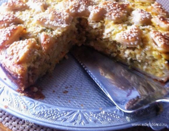 Пирог получился вкусным и сочным. Нам понравился как в горячем, так и в холодном виде. 