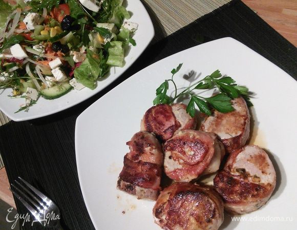  С салатом очень вкусно. Приятного аппетита! 