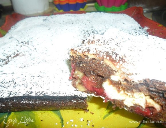 Перед подачей брауни нужно полностью охладить и посыпать сахарной пудрой. 

Приятного аппетита!!!