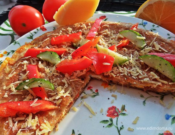 Подаём со свежими овощами.