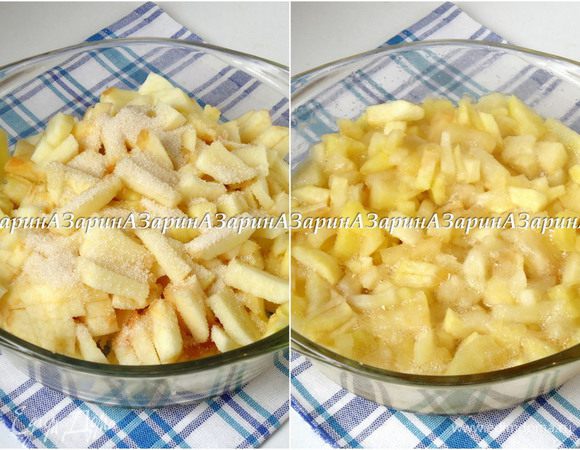 Сложить в кастрюльку, добавить 4 ст. л. сахара и 100 мл воды. Поставить на огонь и потушить. 