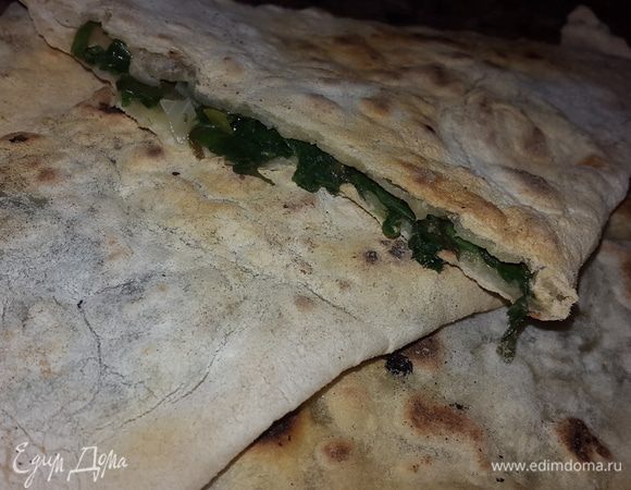 Такие лепешки хорошо подавать с йогуртом, мацони или айраном. Но так как сейчас Великий Пост, то не менее вкусно макать лепешки в томатный соус с базиликом для пасты, например. Это очень вкусно! Приятного аппетита!