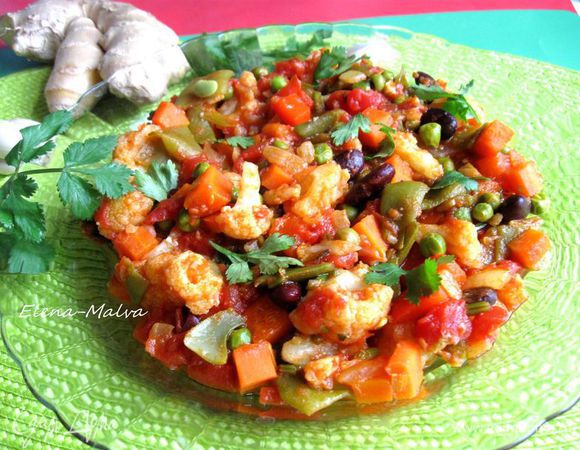 Подавайте, украсив зеленью кориандра.
