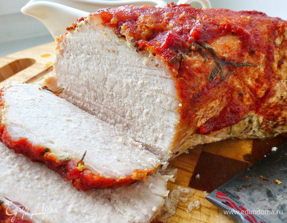 Нарезаем мясо кусочками и подаем вместе с соусом.
Приятного аппетита!