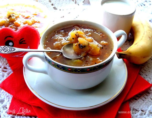 Через 50-60 минут джем уварится, снимаем с огня. Когда остынет полностью, загустеет. Хранить в холодильнике, а вообще лучше сразу съесть!