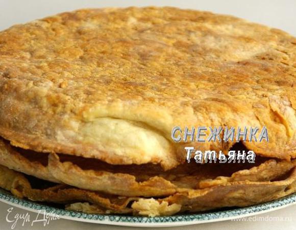 Раскатали и выпекаем при 220-230С три коржа поочерёдно, до золотистого цвета. Оставляем остывать. 

*Как и бисквит слоёные коржи можно испечь заранее.