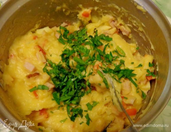 Чтобы придать весеннего настроения, я еще добавила нарезанную зелень.