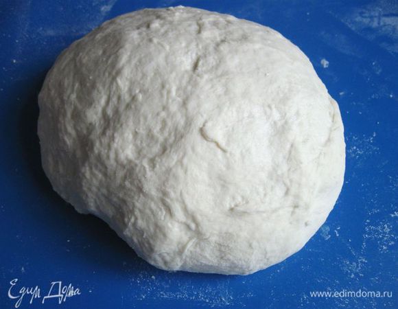  Кастрюлю или миску с тестом поставить в теплое место на 1 час (через 40 минут расправить тесто на рабочей поверхности, сложить два раза втрое,  через 20 минут разделить на 2 части и  сделать из теста  "шары").  Положить их  на рабочую поверхность  и дать полежать  им минут 10, затем подкатать,  сформировать  более тугие и компактные "шары"  и оставить  на 20 - 25 минут при комнатной температуре. Сложенное тесто и "шары" до расстойки и после  - в следующих трех шагах.