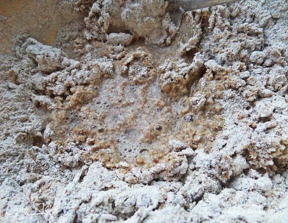 Вливаем масло и щепотку соли, замешиваем эластичное тесто.