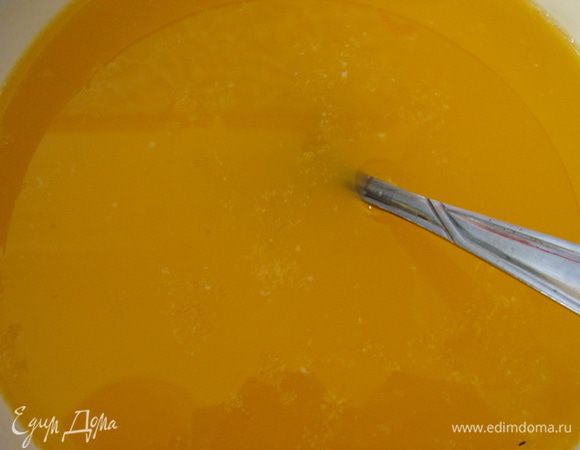 Масло растопить.