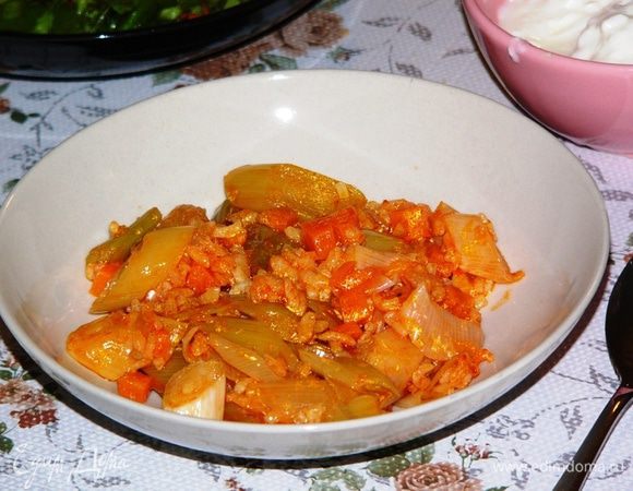 Напомню, что в оригинале это едят как основное блюдо, но если ваше сознание протестует, можно использовать как гарнир, например :)

Приятного аппетита и кушайте на здоровье!