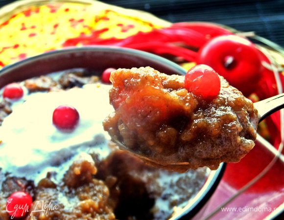 Я фотографировала в тёплом виде, поэтому моя шапочка из сливок разъехалась... Ну что, снимаем пробу?