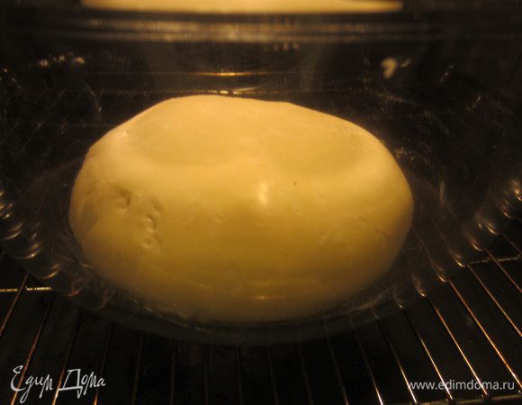 Оставить тесто в выключенной духовке (режим "свет") на 2 часа.