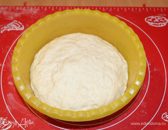 Поместить в смазанную растительным маслом миску, накрыть и оставить на 1-1,2 часа, до увеличения вдвое.