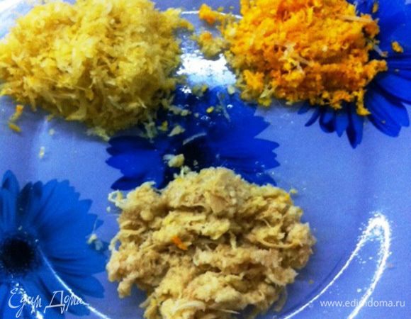 Апельсиновую и лимонную цедру, также корень имбиря. 